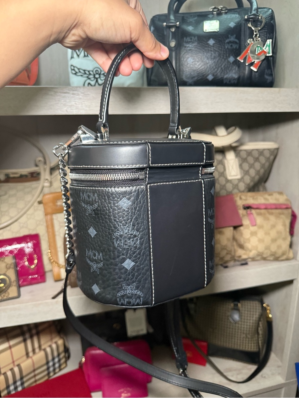 MCM Visetos Cylinder Bag - Picture 7 of 16